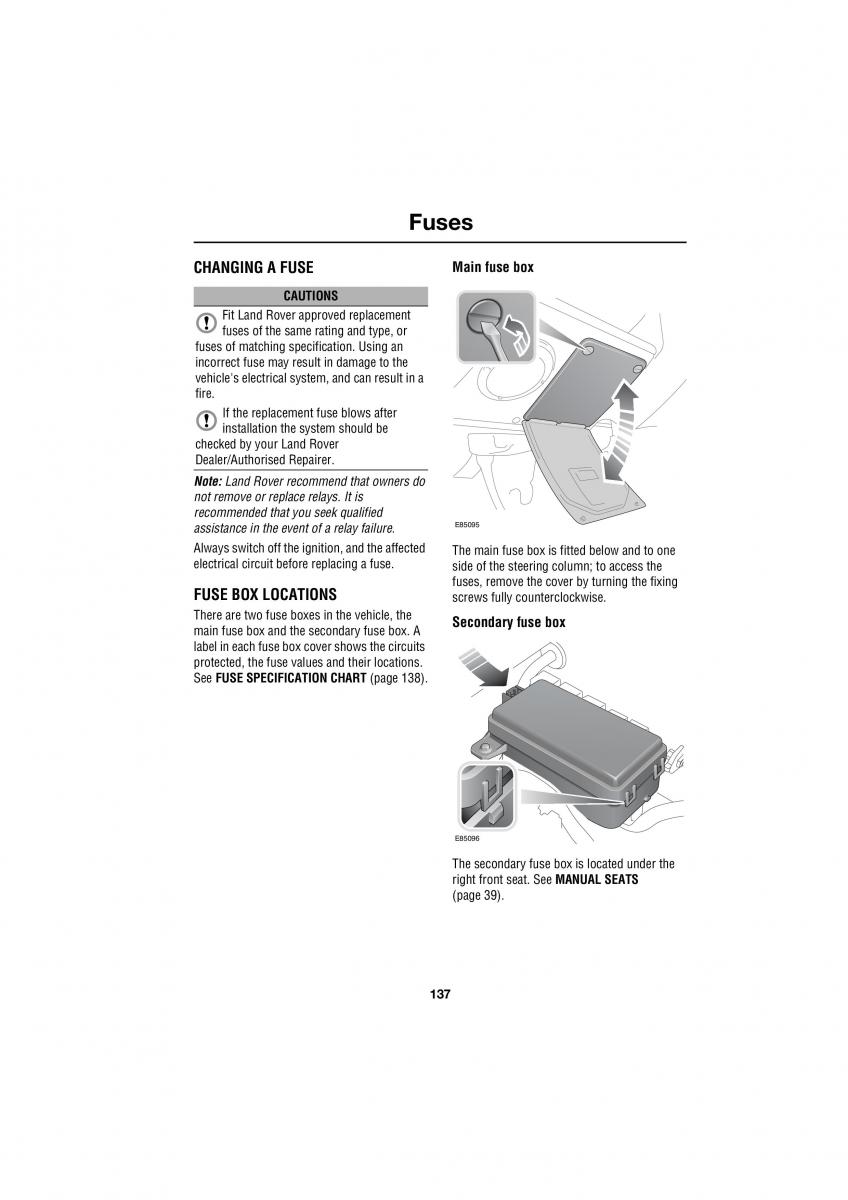 Land Rover Defender III gen owners manual / page 44