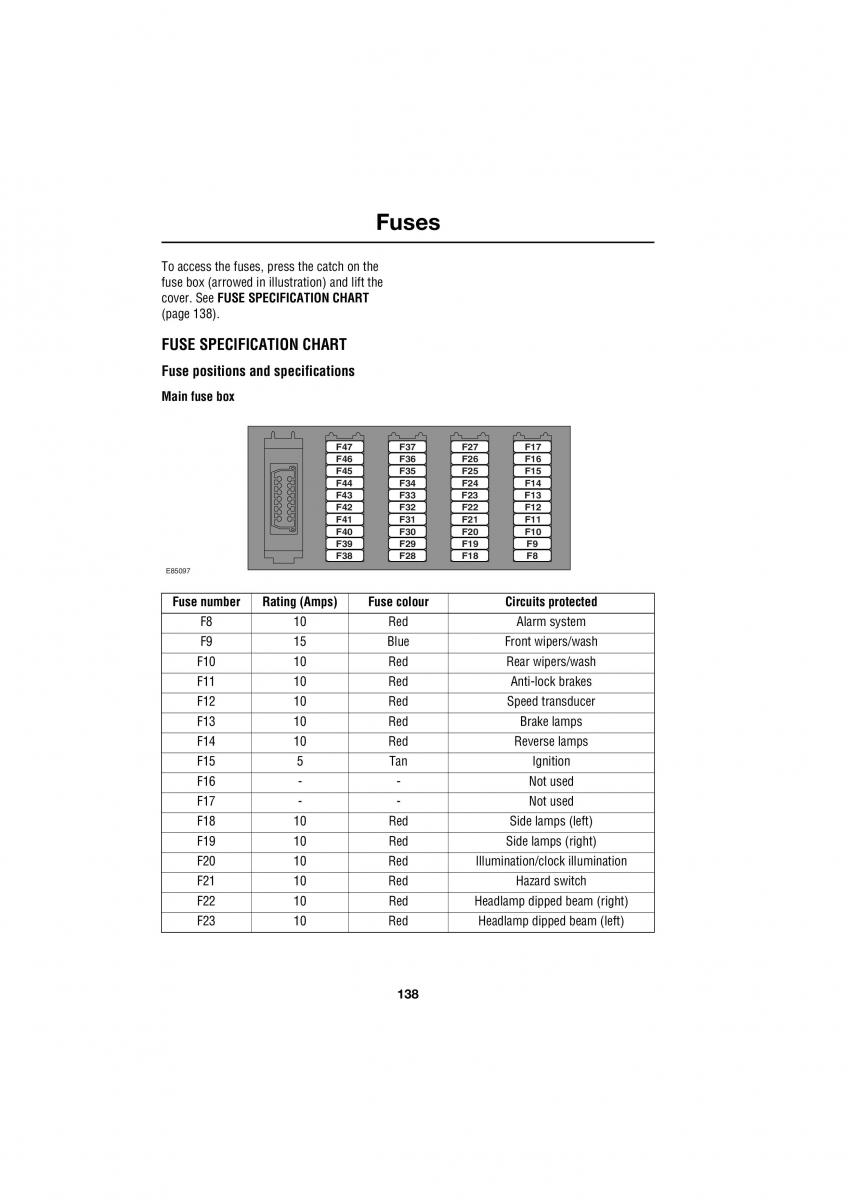 Land Rover Defender III gen owners manual / page 45