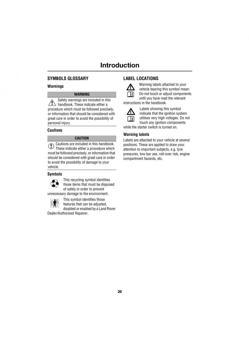 Land Rover Defender III gen owners manual / page 53