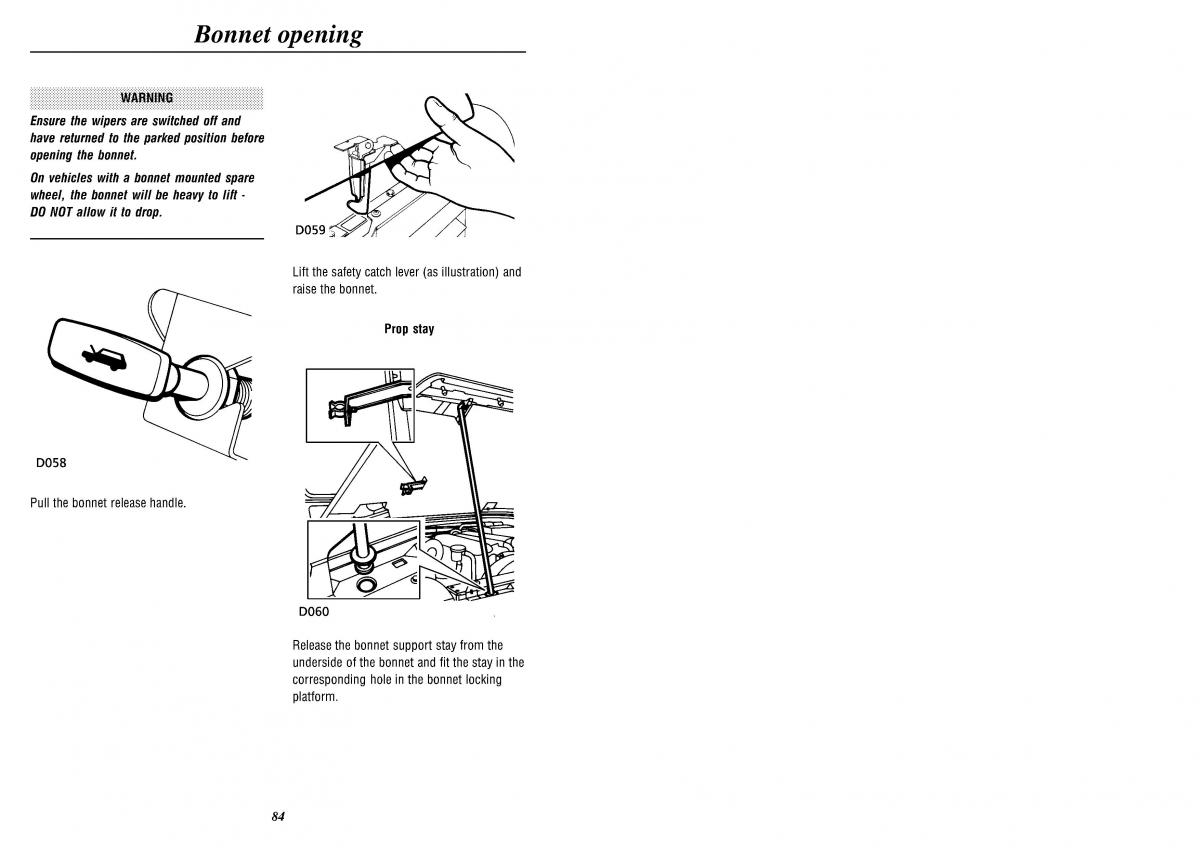 Land Rover Defender II gen owners manual / page 86