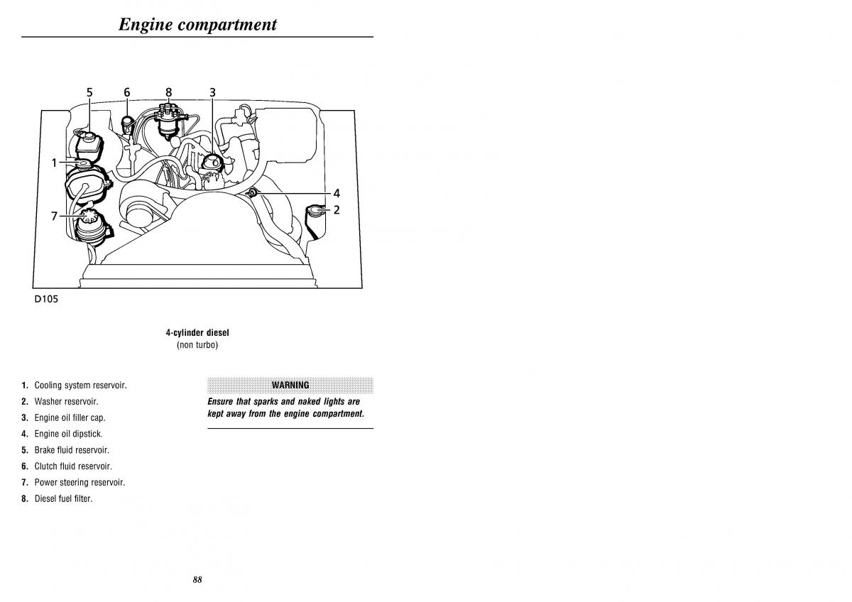 Land Rover Defender II gen owners manual / page 90