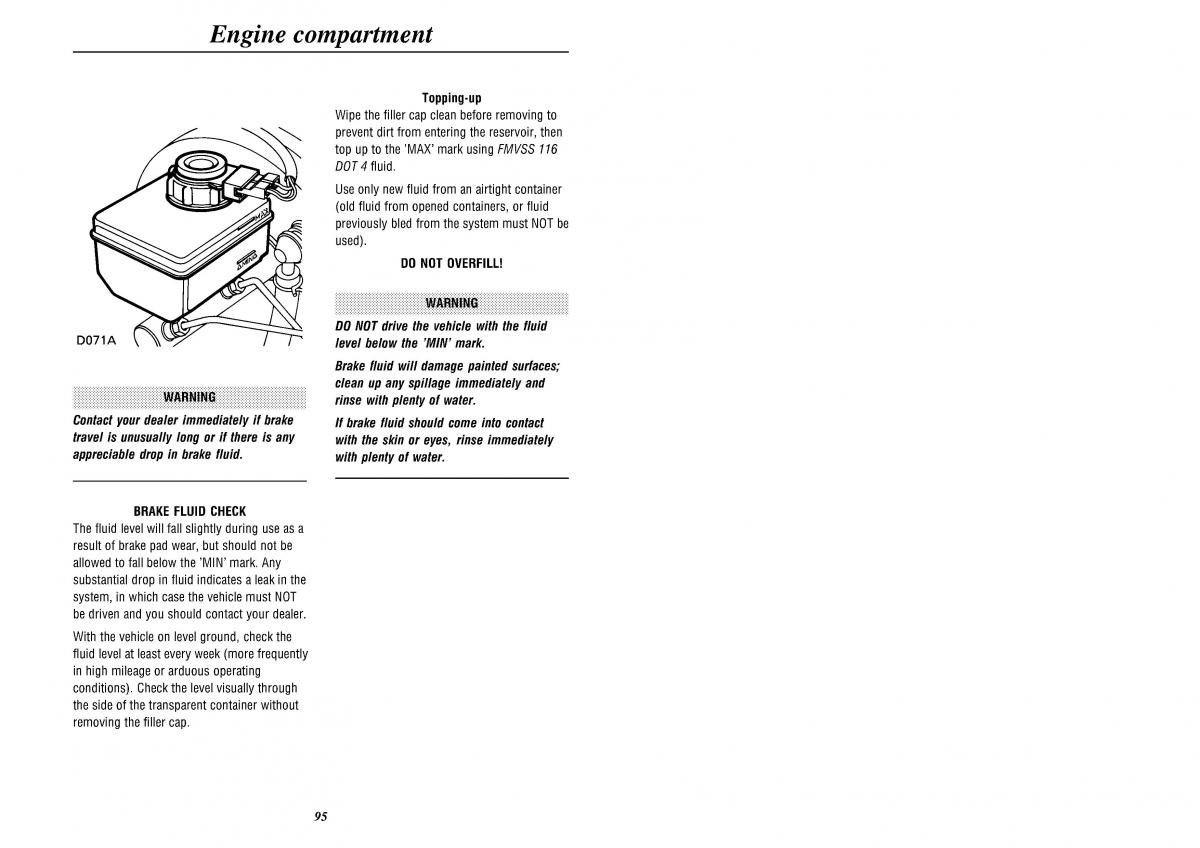 Land Rover Defender II gen owners manual / page 97