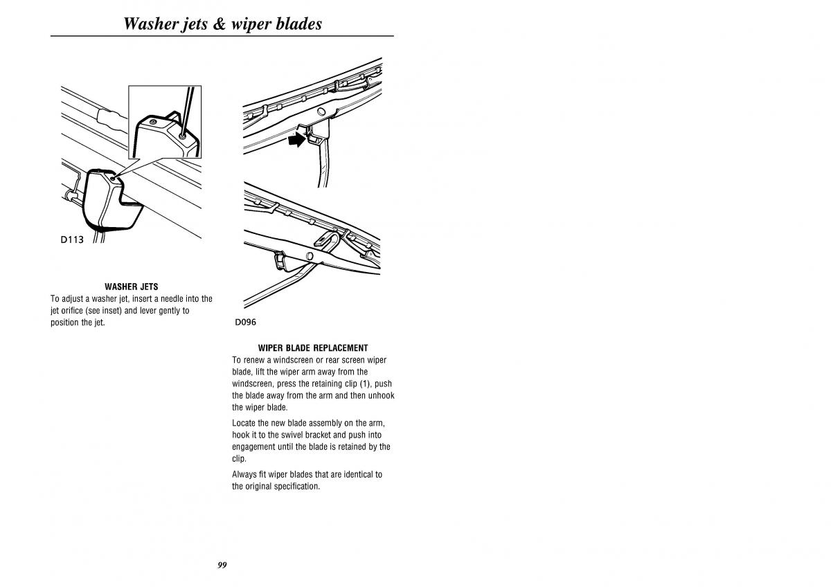 Land Rover Defender II gen owners manual / page 101