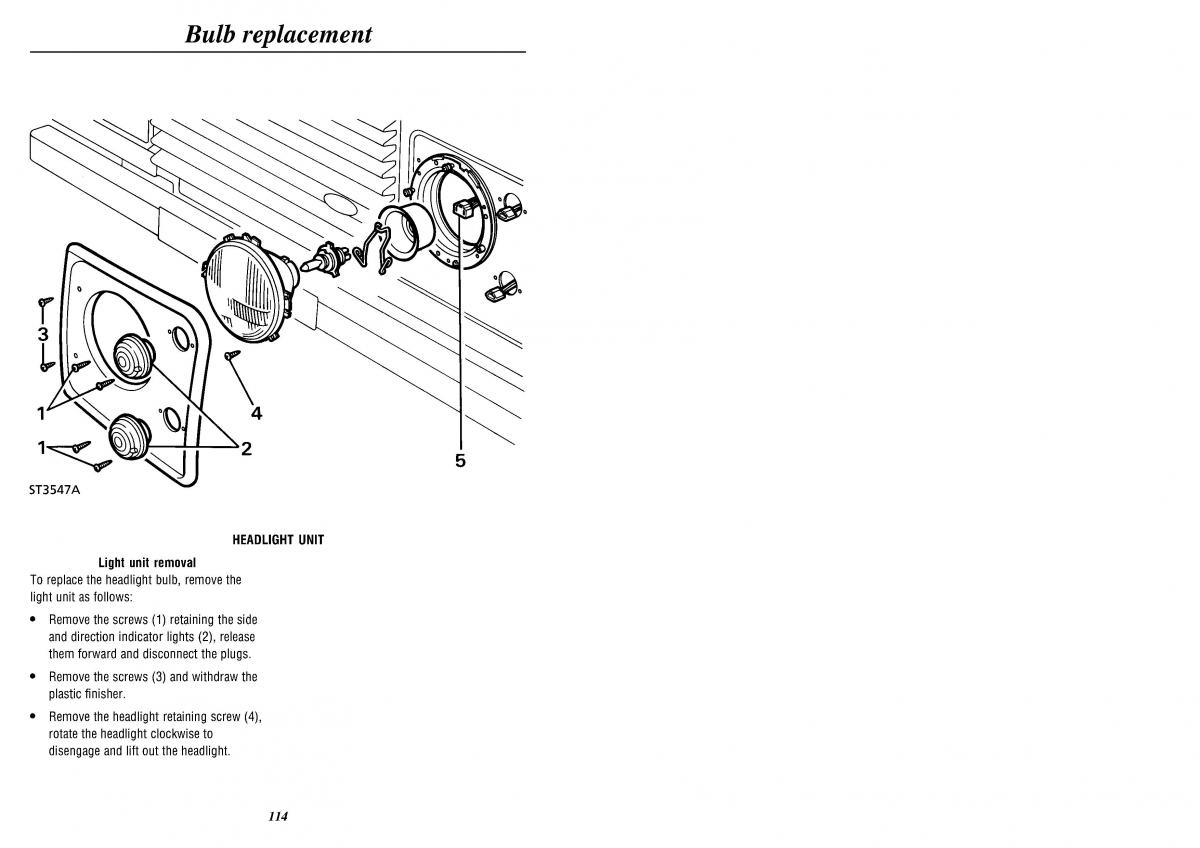 Land Rover Defender II gen owners manual / page 116