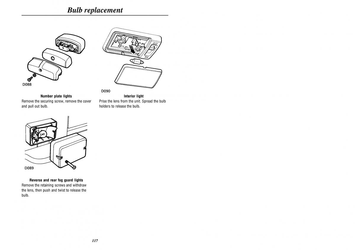 Land Rover Defender II gen owners manual / page 119