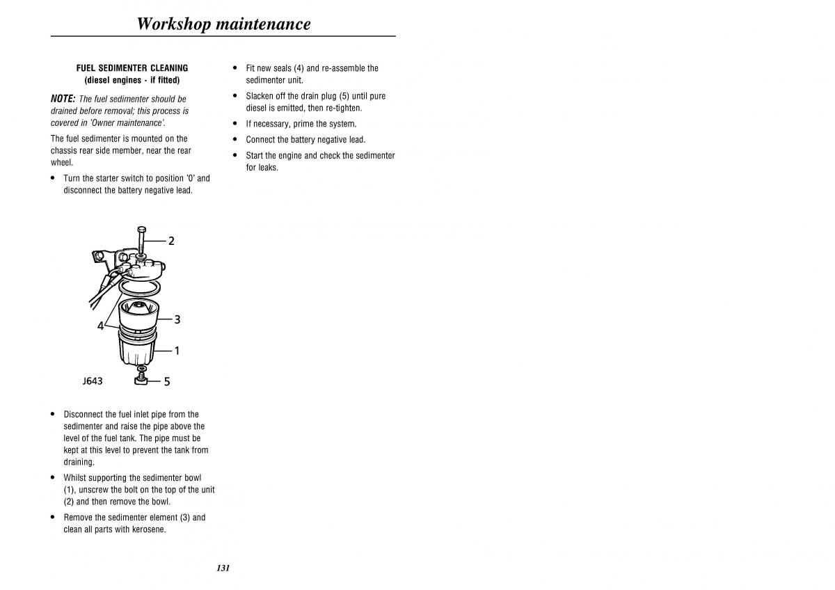 Land Rover Defender II gen owners manual / page 133