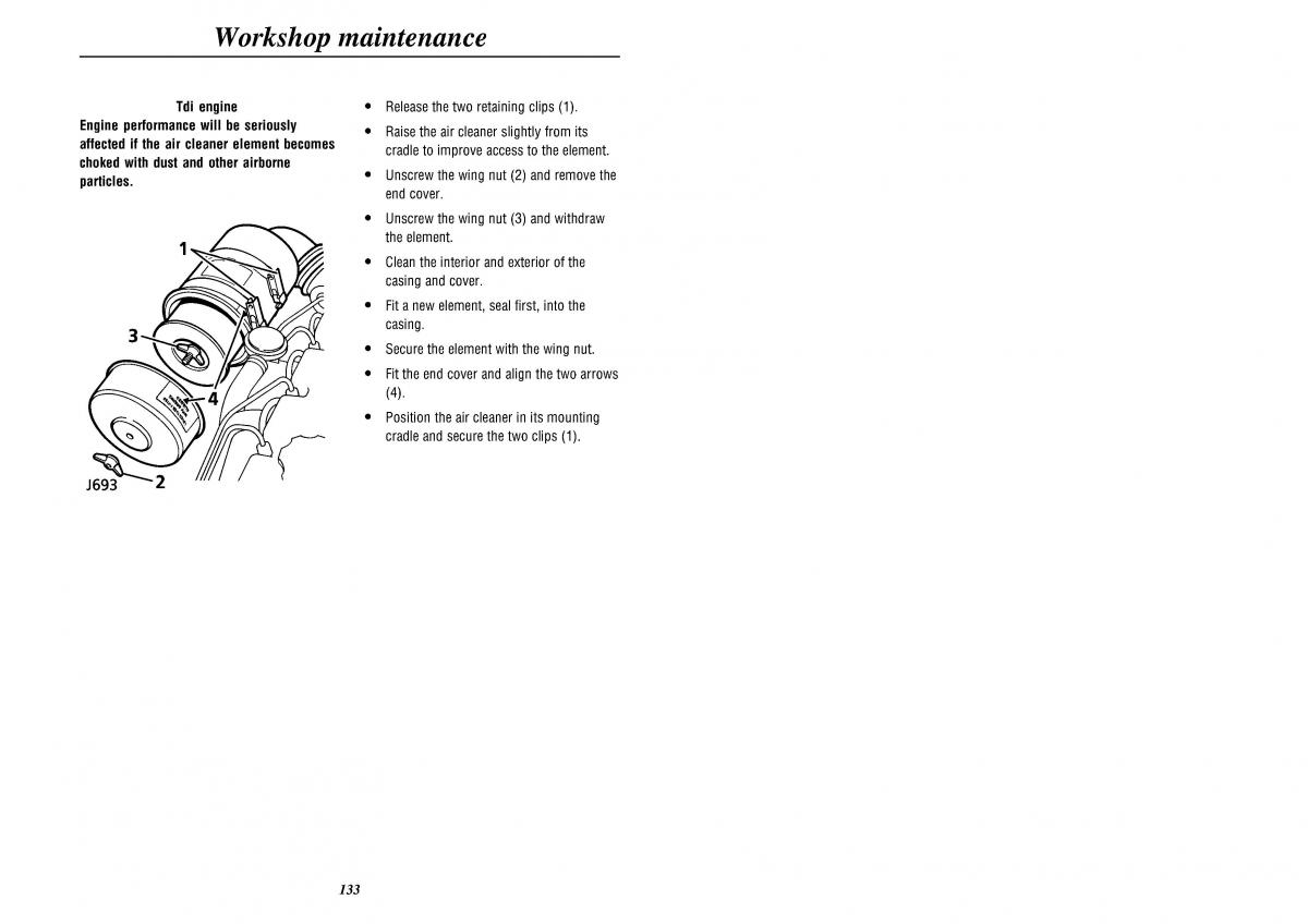 Land Rover Defender II gen owners manual / page 135