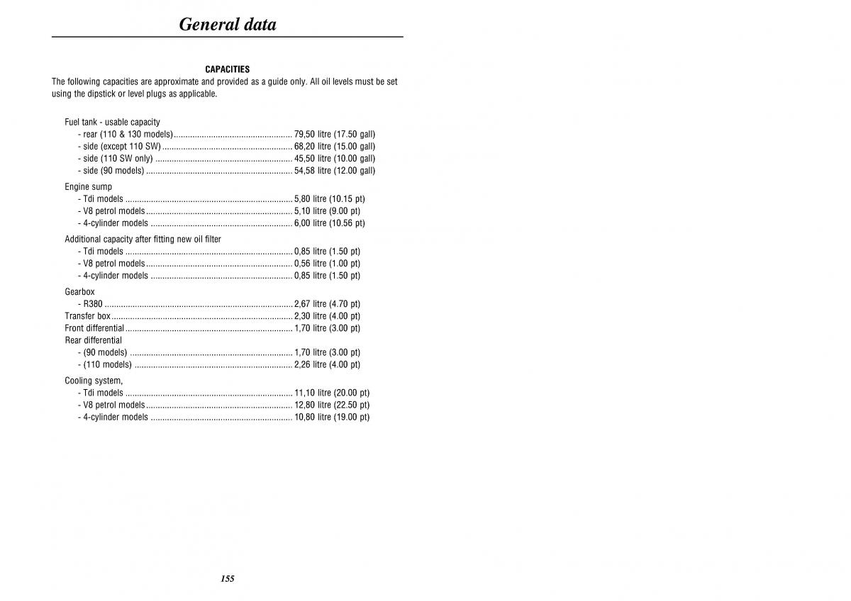 Land Rover Defender II gen owners manual / page 157