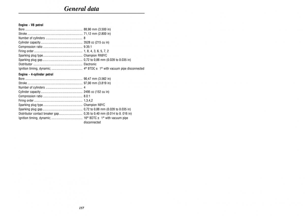 Land Rover Defender II gen owners manual / page 159