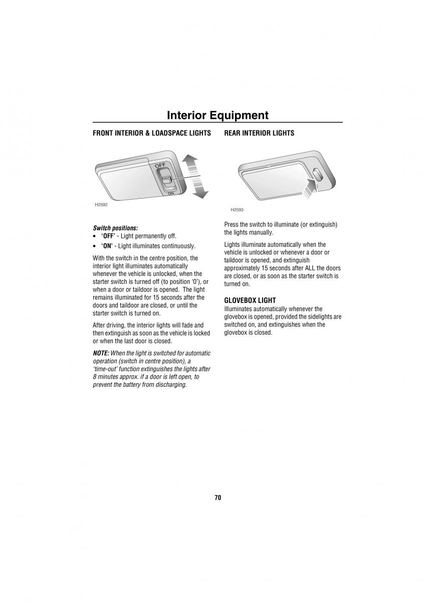 Land Rover Discovery II 2 owners manual / page 63