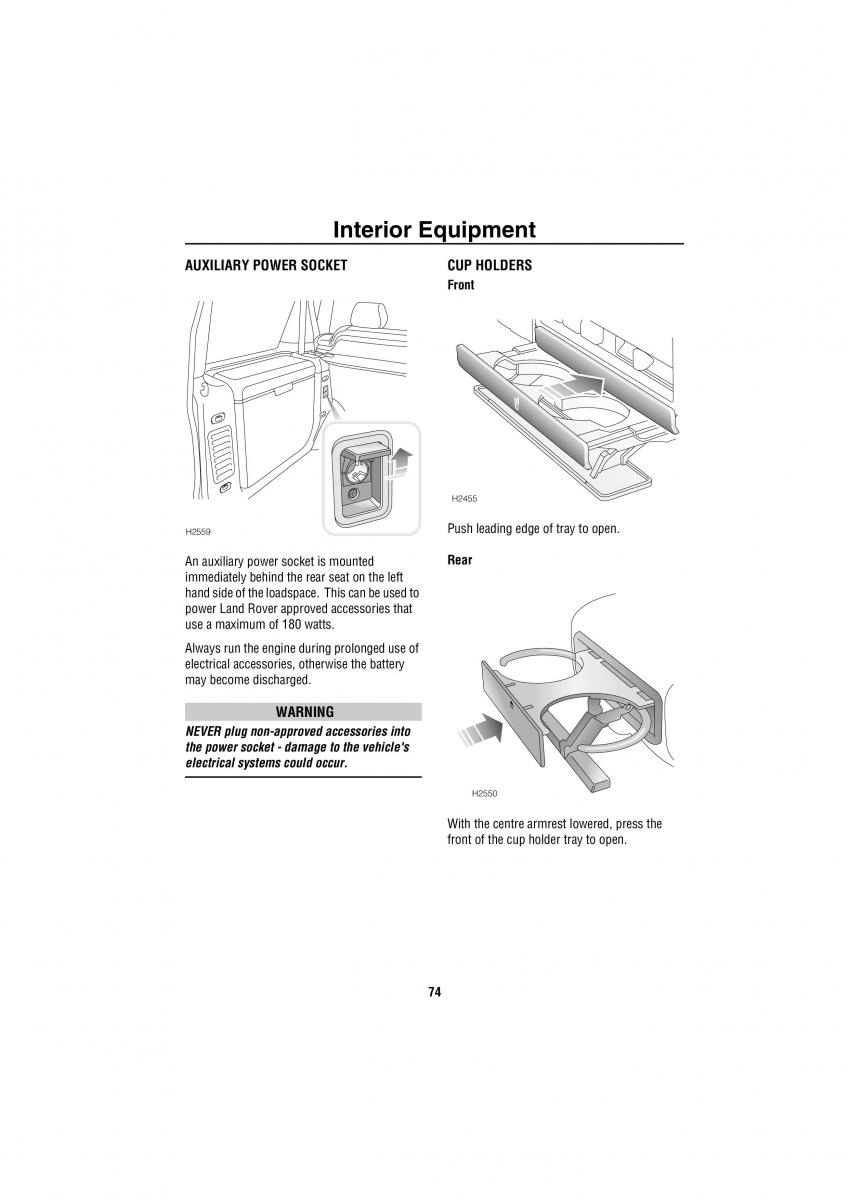 Land Rover Discovery II 2 owners manual / page 67