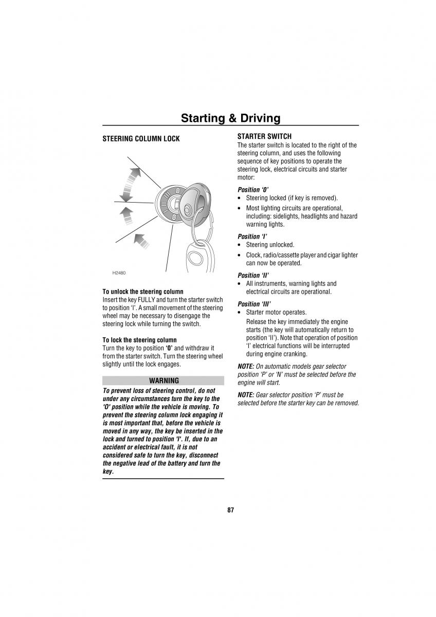 Land Rover Discovery II 2 owners manual / page 80