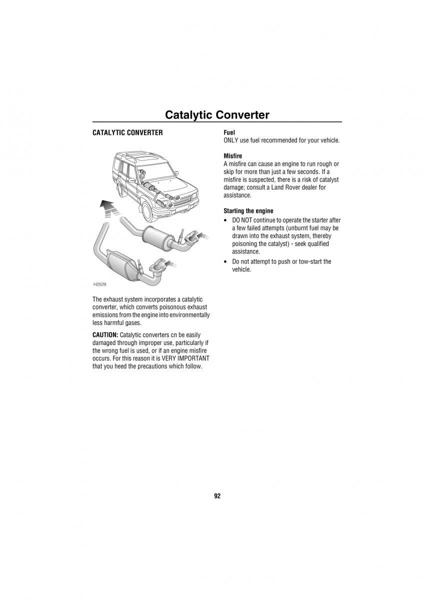 Land Rover Discovery II 2 owners manual / page 85