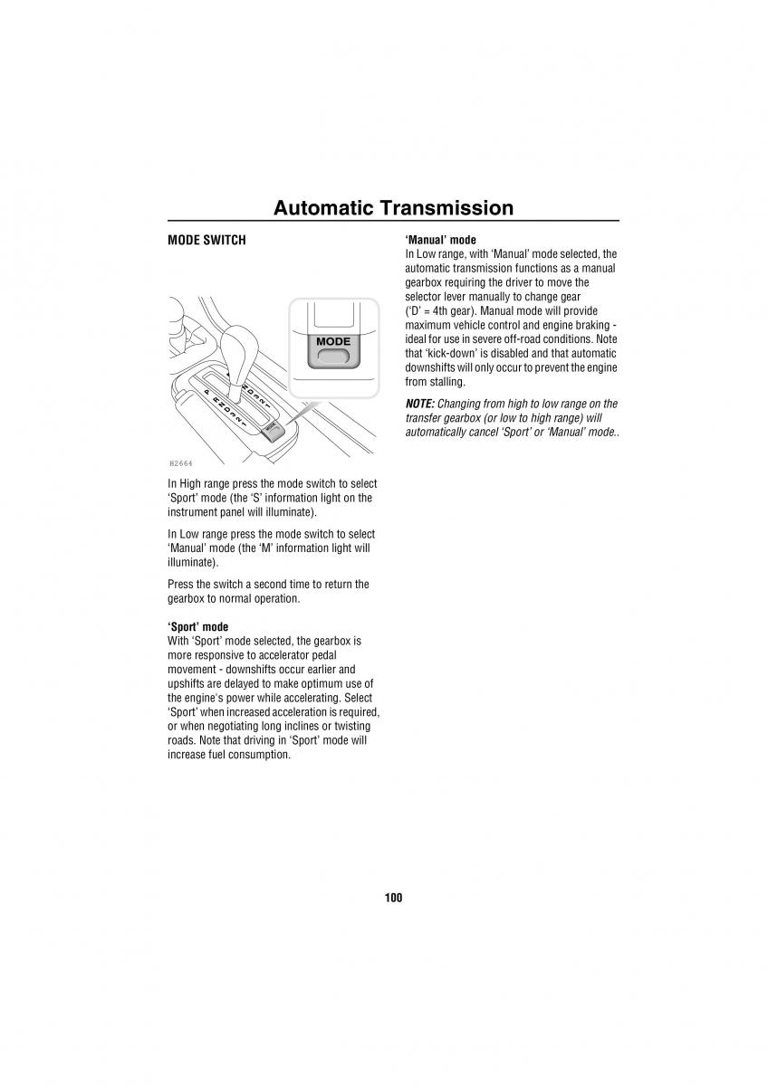 Land Rover Discovery II 2 owners manual / page 93