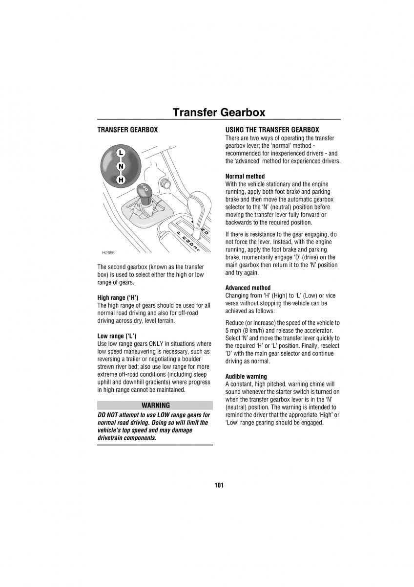 Land Rover Discovery II 2 owners manual / page 94