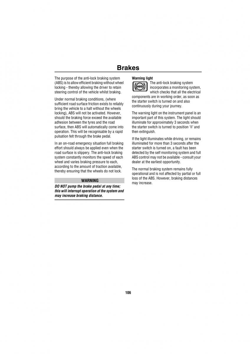 Land Rover Discovery II 2 owners manual / page 99