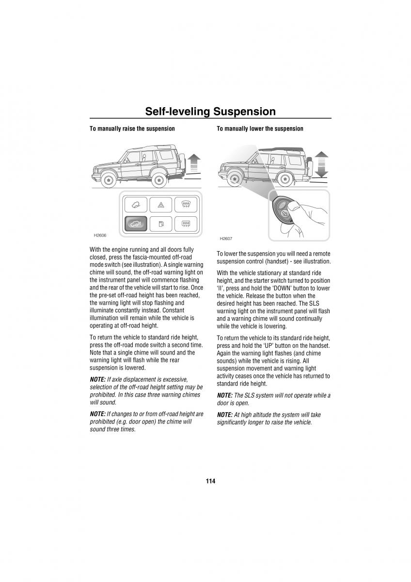 Land Rover Discovery II 2 owners manual / page 107