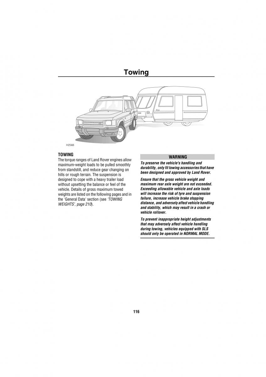 Land Rover Discovery II 2 owners manual / page 109