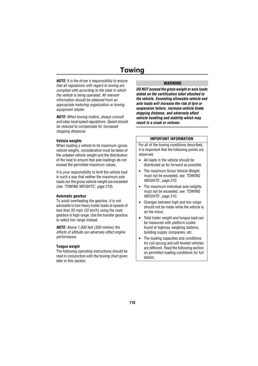 Land Rover Discovery II 2 owners manual / page 111