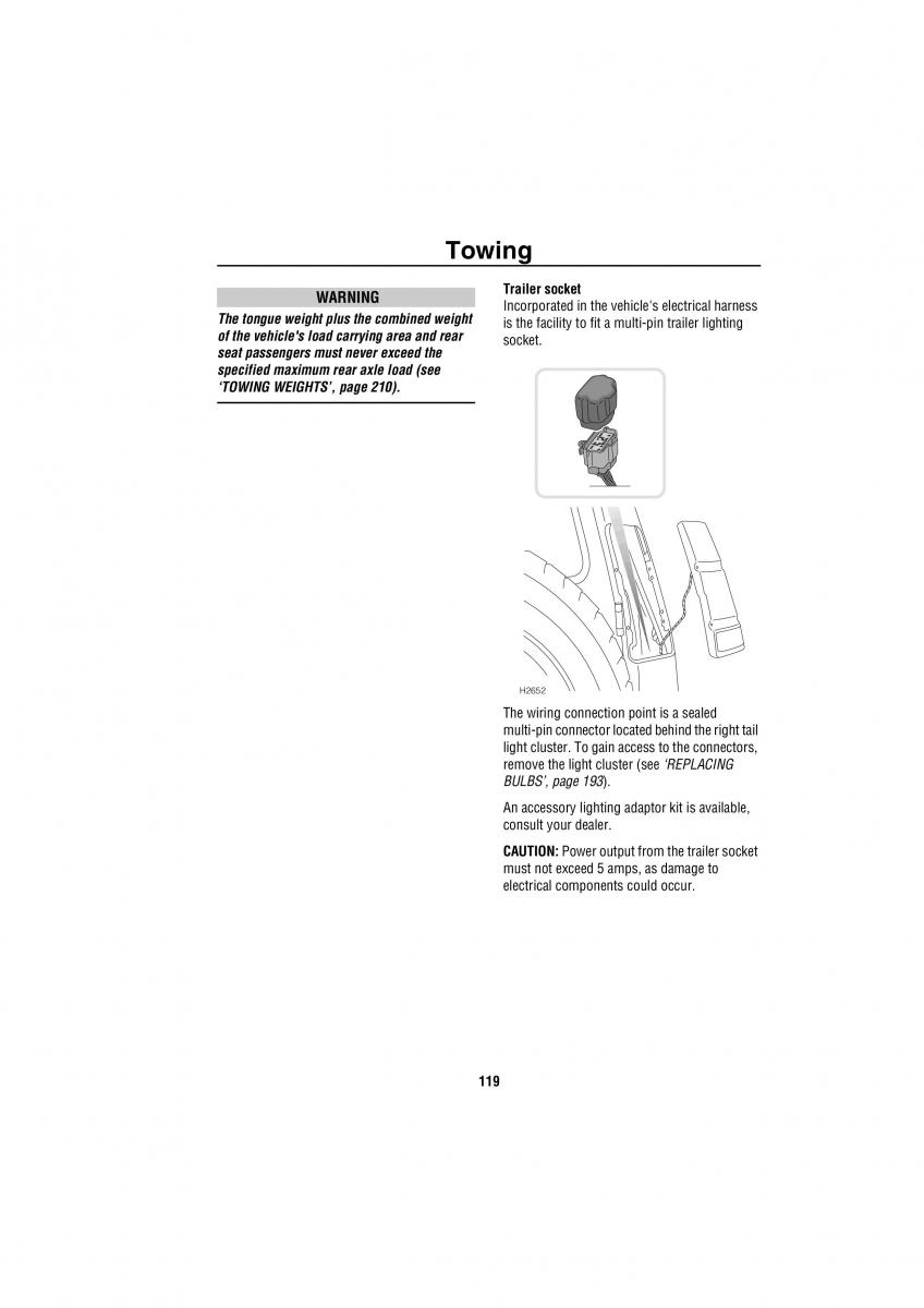 Land Rover Discovery II 2 owners manual / page 112