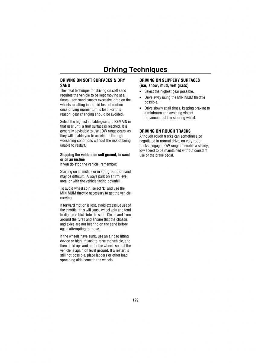 Land Rover Discovery II 2 owners manual / page 122