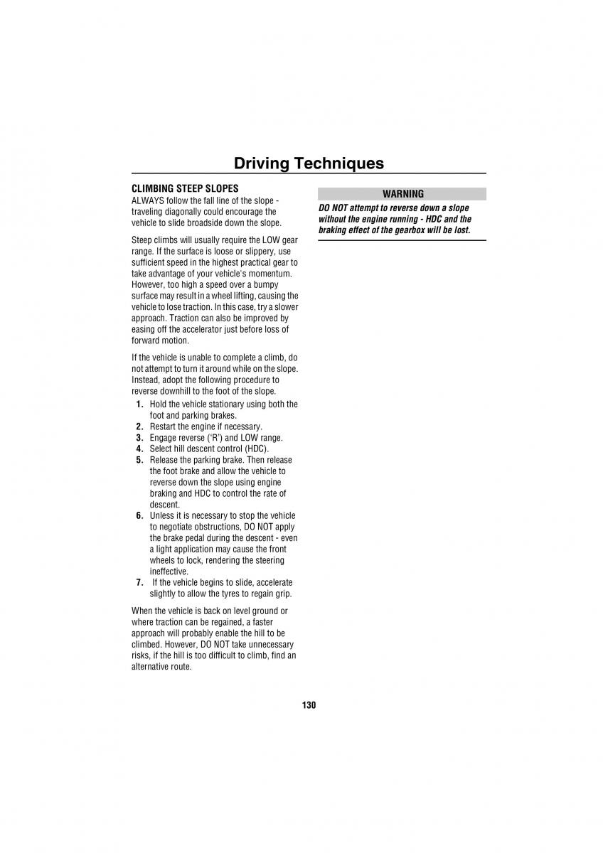 Land Rover Discovery II 2 owners manual / page 123