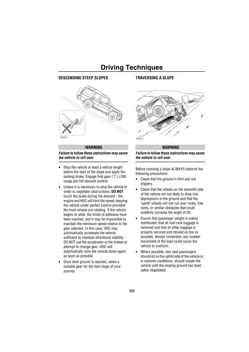 Land Rover Discovery II 2 owners manual / page 124