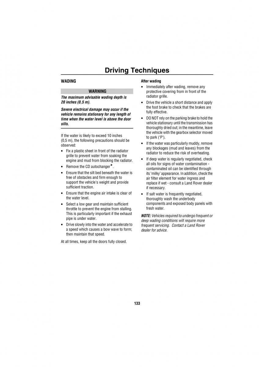 Land Rover Discovery II 2 owners manual / page 126