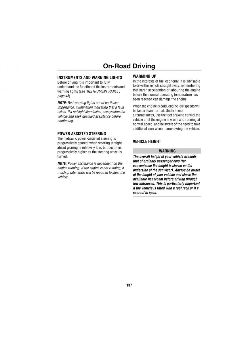 Land Rover Discovery II 2 owners manual / page 130