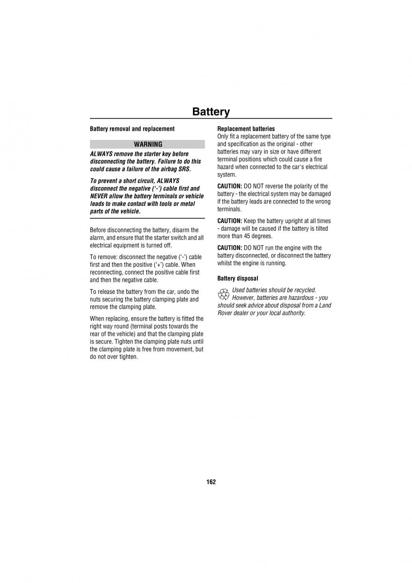 Land Rover Discovery II 2 owners manual / page 155