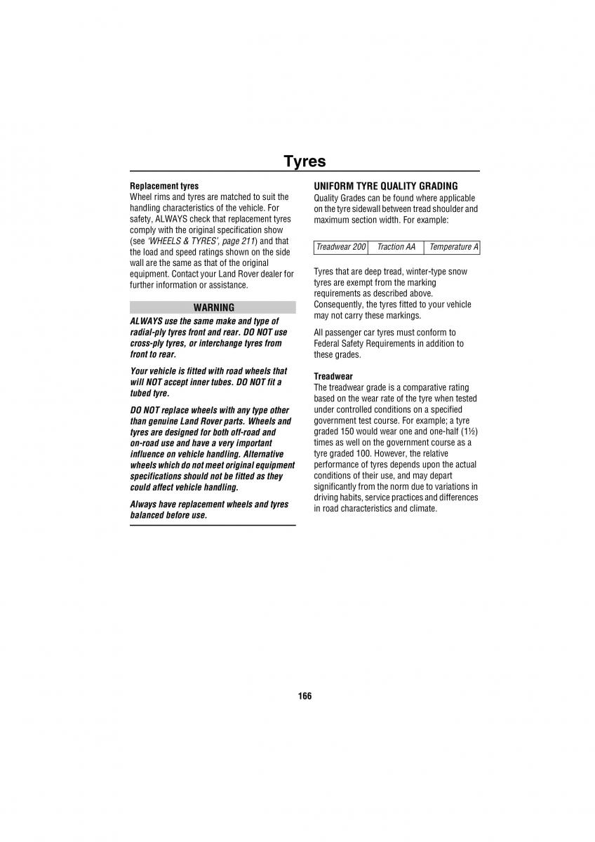 Land Rover Discovery II 2 owners manual / page 159