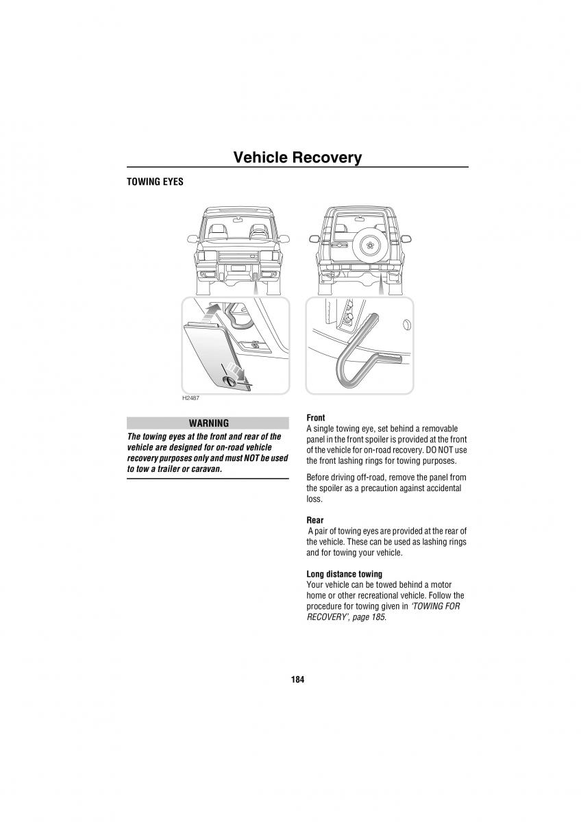 Land Rover Discovery II 2 owners manual / page 177