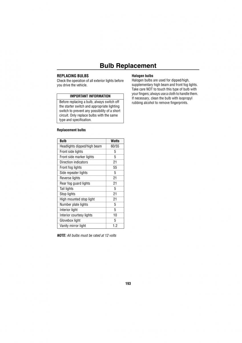 Land Rover Discovery II 2 owners manual / page 186