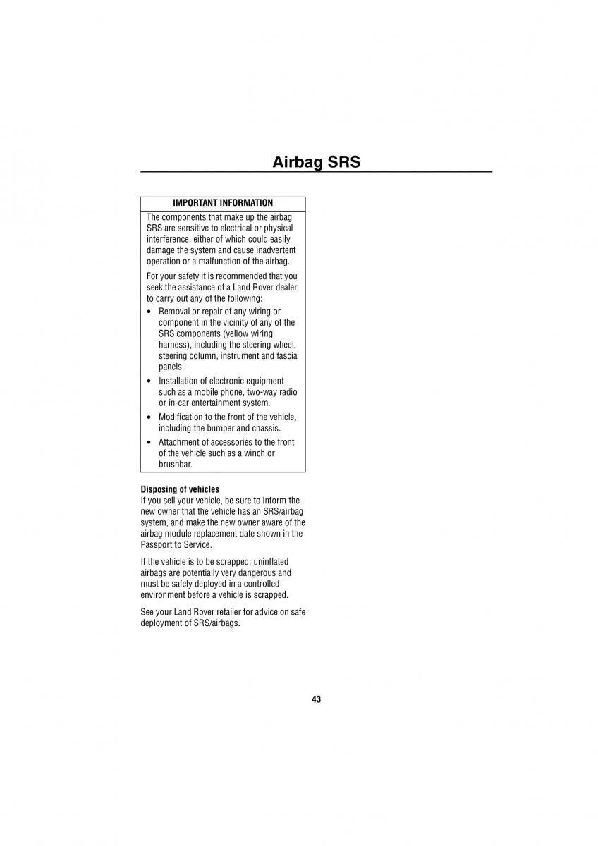 Land Rover Discovery II 2 owners manual / page 36