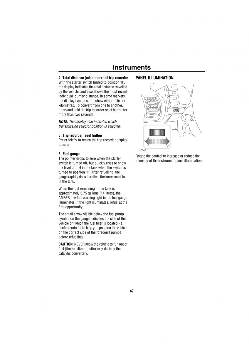 Land Rover Discovery II 2 owners manual / page 40