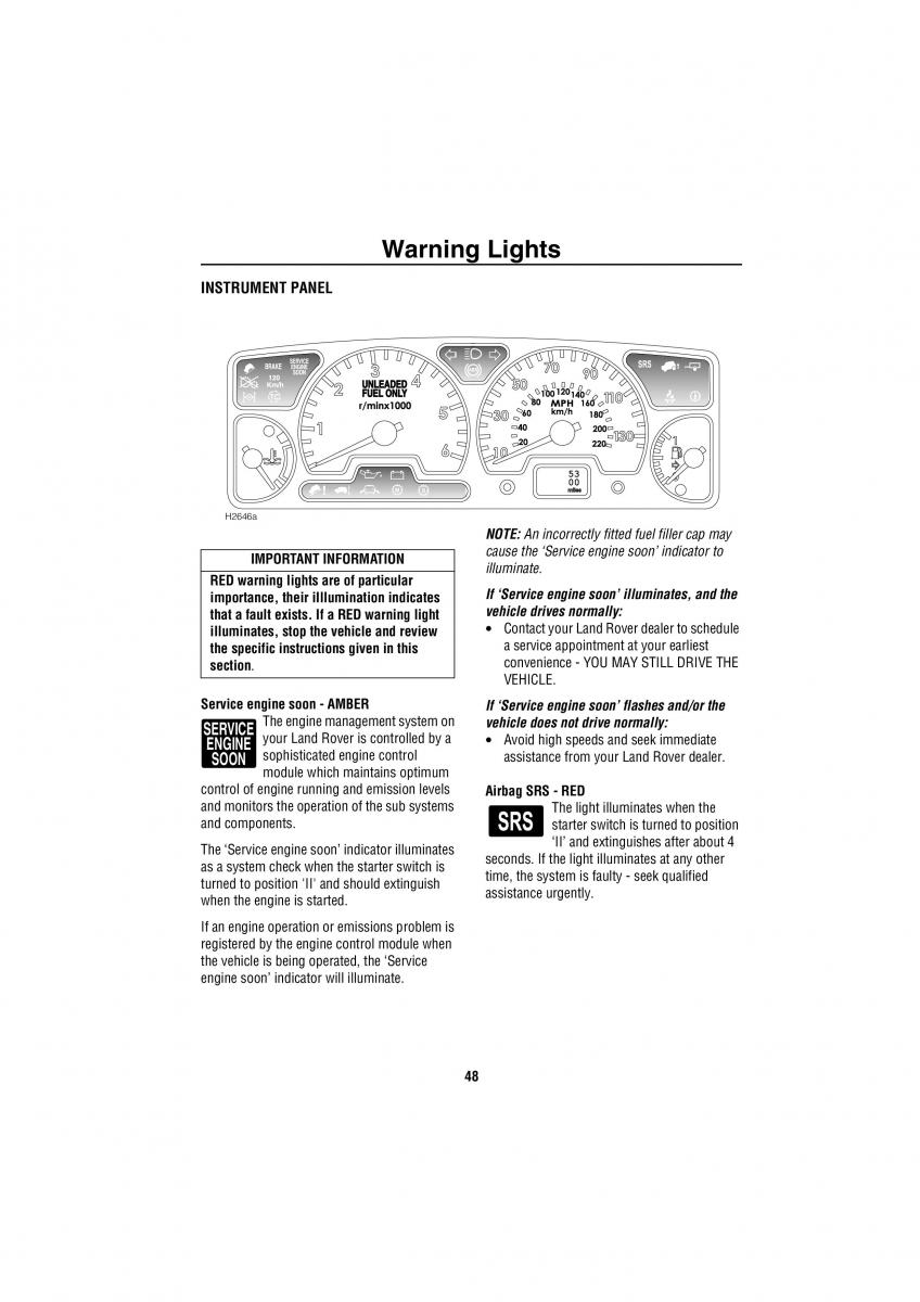 Land Rover Discovery II 2 owners manual / page 41