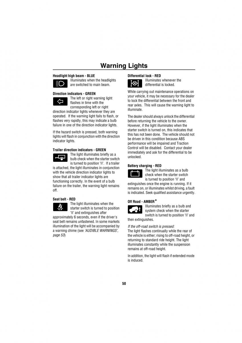 Land Rover Discovery II 2 owners manual / page 43