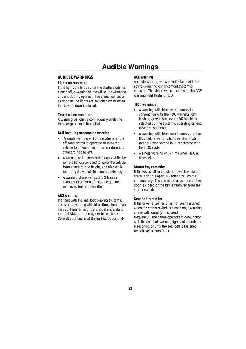 Land Rover Discovery II 2 owners manual / page 46