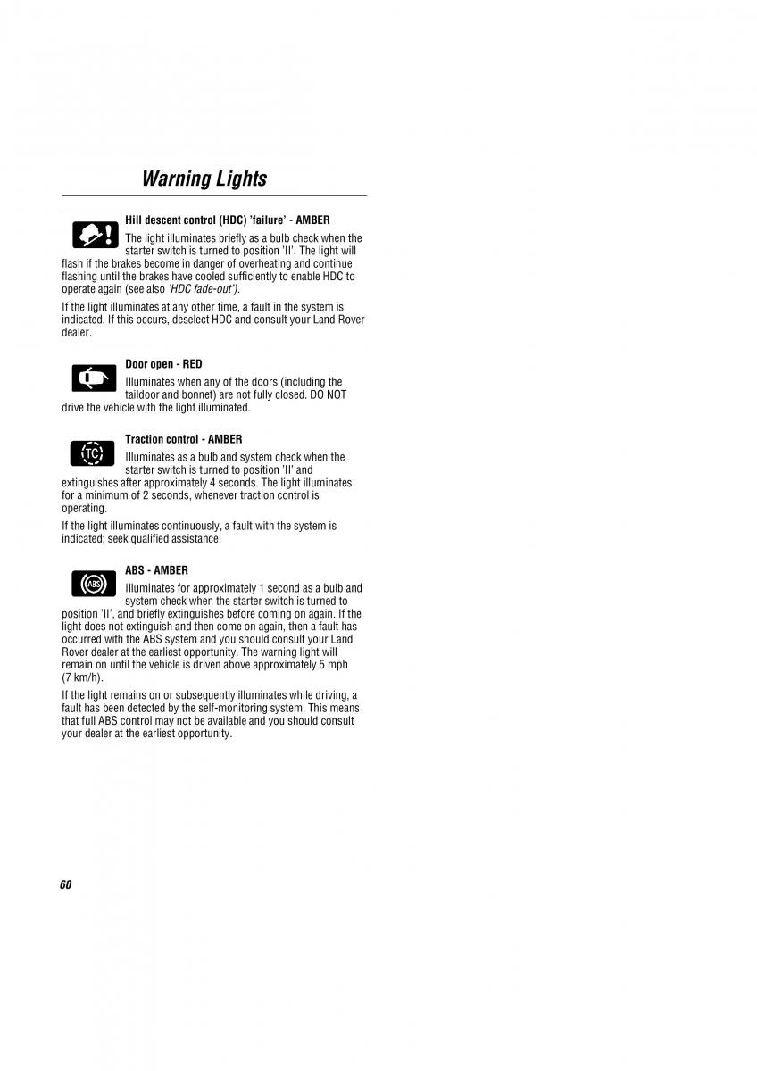 Land Rover Freelander I 1 owners manual / page 61