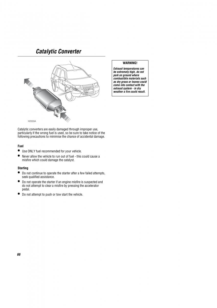 Land Rover Freelander I 1 owners manual / page 67