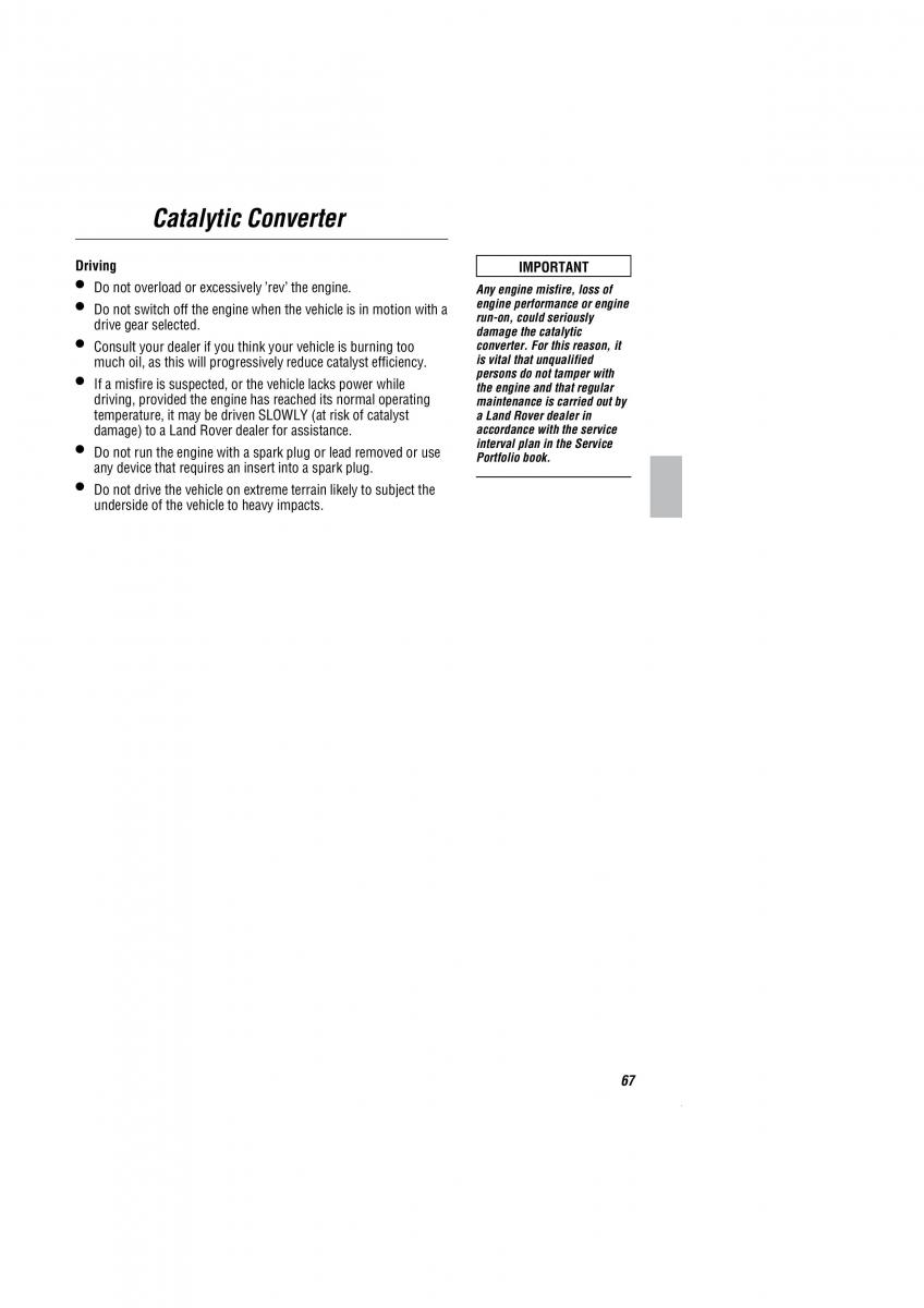 Land Rover Freelander I 1 owners manual / page 68