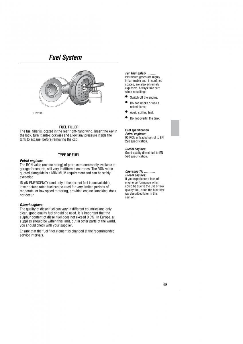 Land Rover Freelander I 1 owners manual / page 70