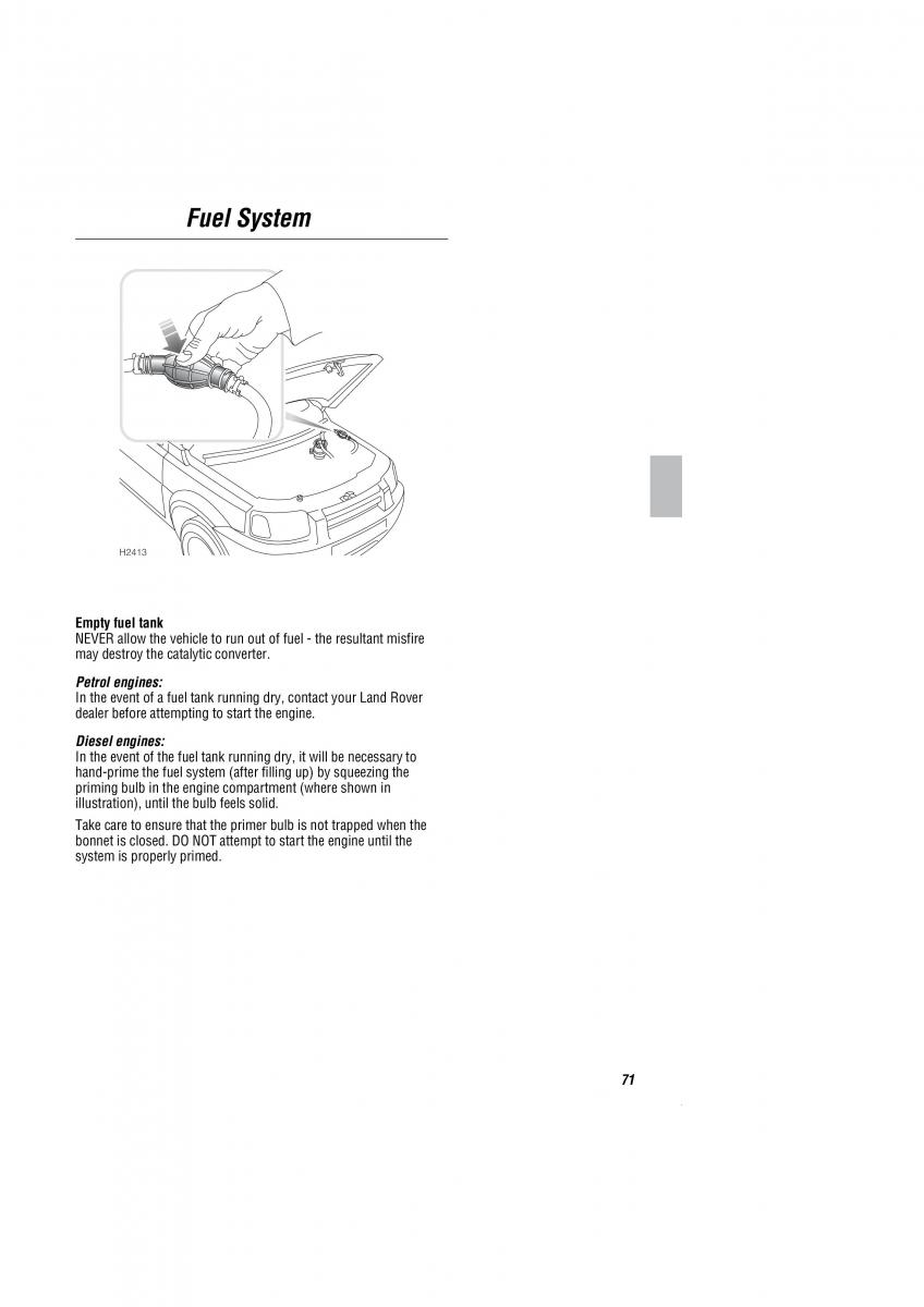 Land Rover Freelander I 1 owners manual / page 72