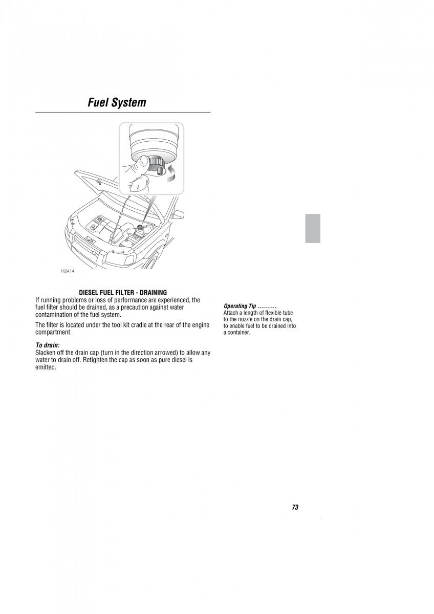 Land Rover Freelander I 1 owners manual / page 74