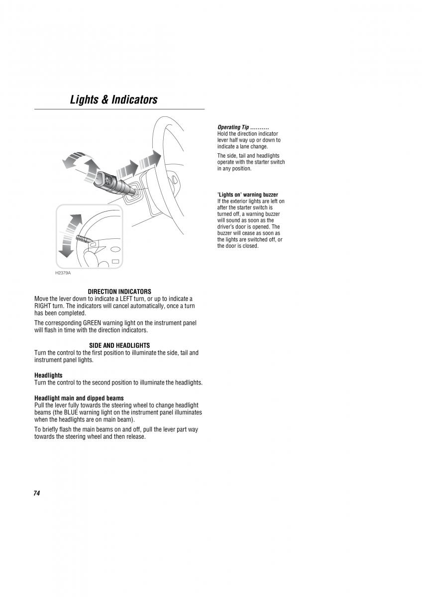 Land Rover Freelander I 1 owners manual / page 75