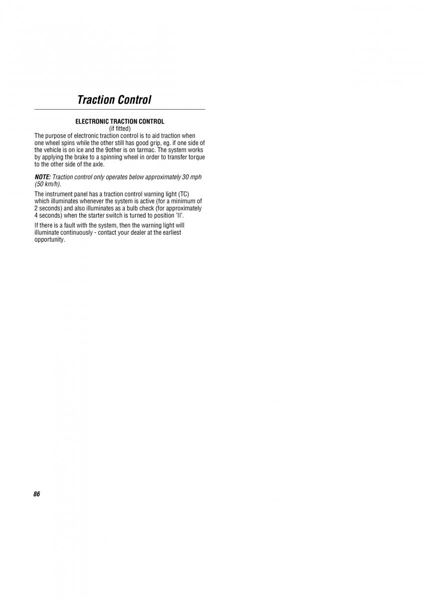 Land Rover Freelander I 1 owners manual / page 87