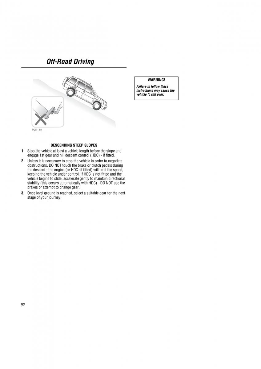 Land Rover Freelander I 1 owners manual / page 93