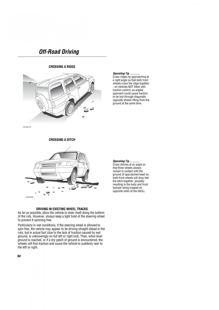 Land Rover Freelander I 1 owners manual / page 95