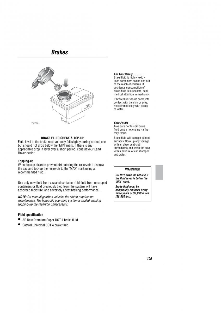 Land Rover Freelander I 1 owners manual / page 106