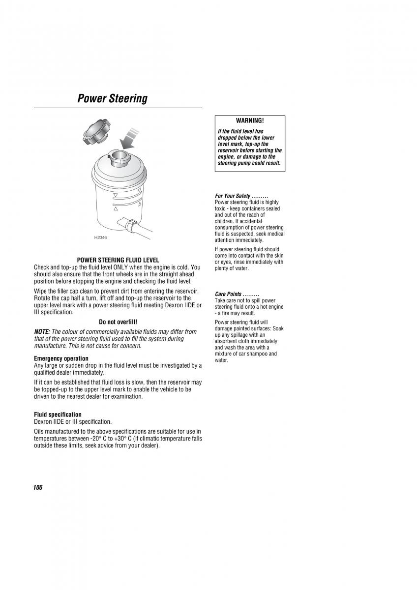 Land Rover Freelander I 1 owners manual / page 107